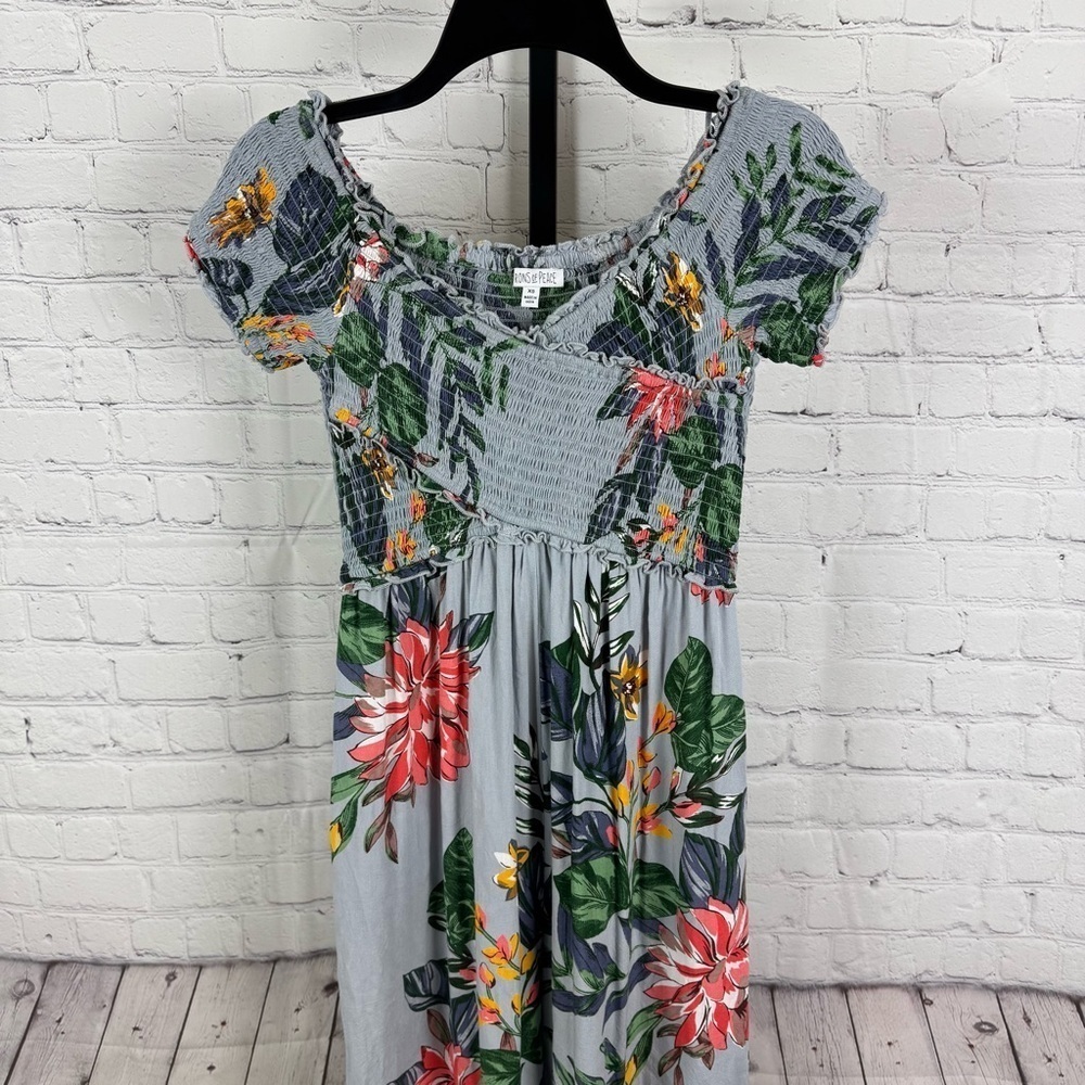 Patrons of Peace Blue Floral Print Jumpsuit Size XS
